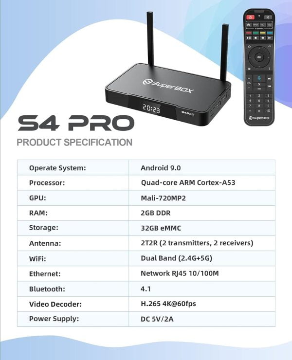 Superbox S4 Pro Specifications